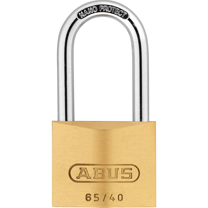 ABUS Mechanical 65/40mm Brass Padlock 40mm Long Shackle Keyed Alike 6404 10012012-01