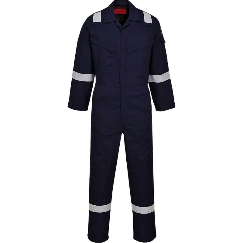 Araflame Silver Flame Resistant Coveralls Navy Blue 50" 31"