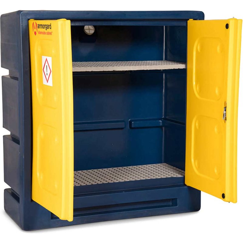 Armorgard Chemcube Plastic Secure Chemical Materials Cabinet 1220mm 550mm 1310mm