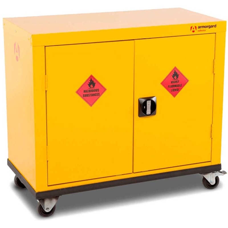 Armorgard Safestor Hazardous Materials Secure Mobile Storage Cabinet 900mm 465mm 810mm