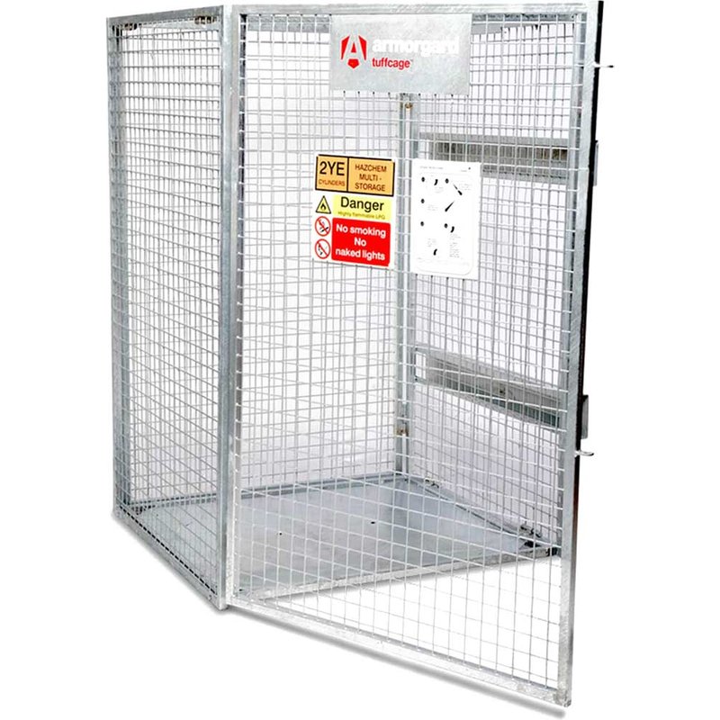 Armorgard Tuffcage Collapsible Secure Gas Cylinder Storage Cage 1300mm 1240mm 1800mm