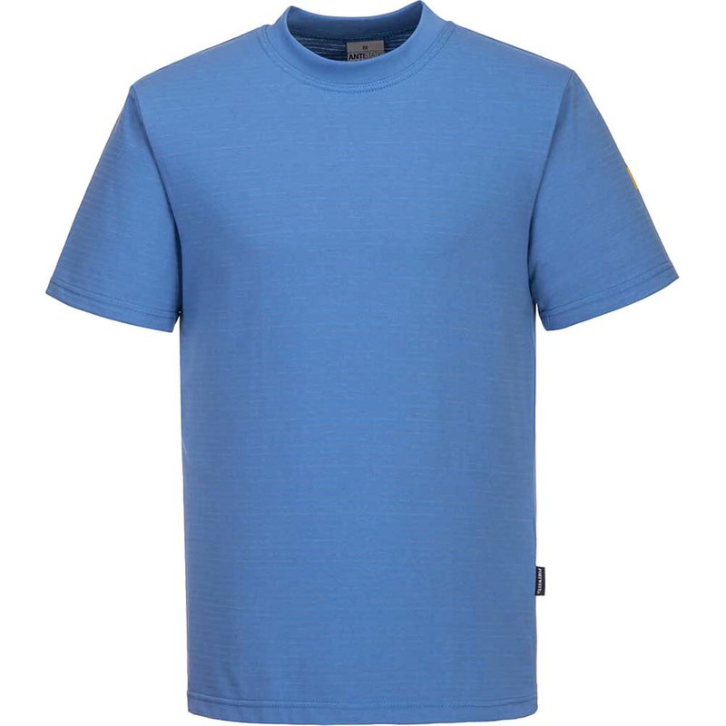 Portwest Mens Anti Static ESD T Shirt Blue XL