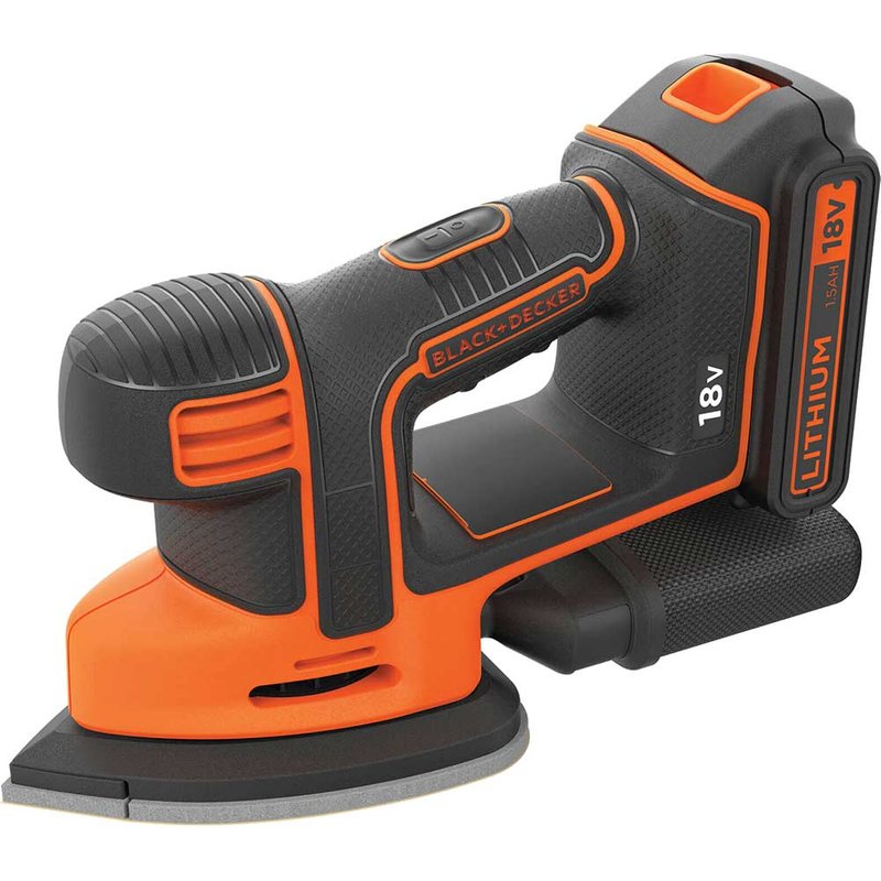 Black and Decker BDCDS18 18v Cordless Mouse Sander 1 x 1.5ah Li-ion Battery Charger No Case