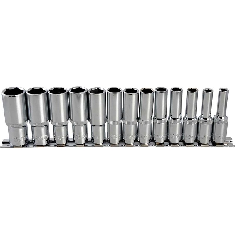 BlueSpot 13 Piece 3/8" Drive Deep Hex Socket Set Metric 3/8"