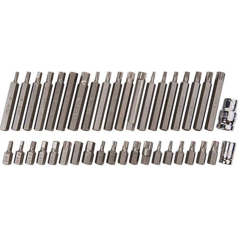 BlueSpot Tools Mixed Hex Spline & TORX Bit Set, 40 Piece 1517