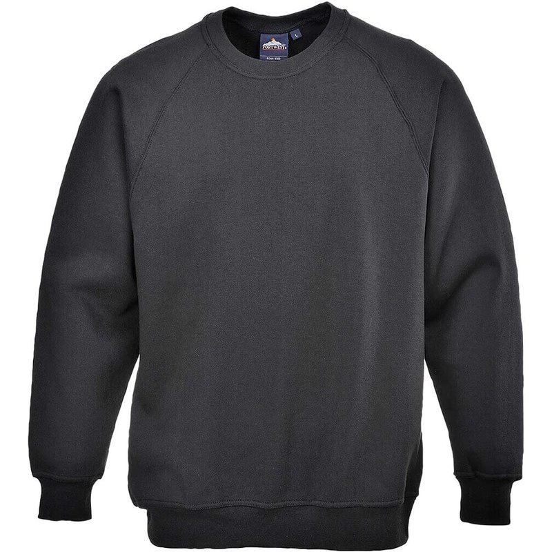 Portwest Mens Roma Sweatshirt Black 3XL