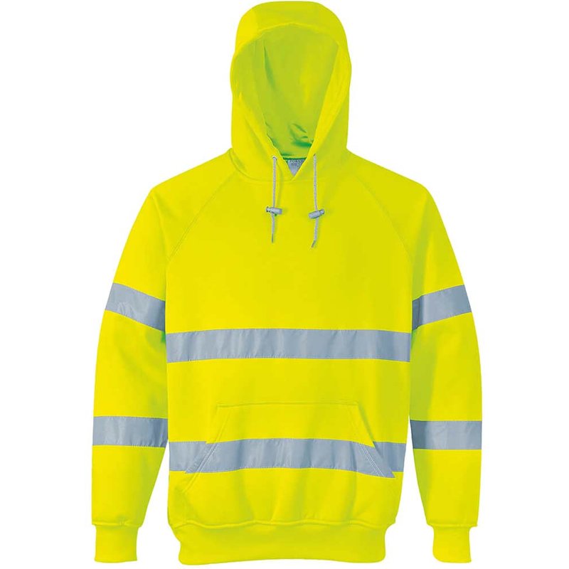 Portwest Class 3 Hi Vis Hooded Sweatshirt Yellow L