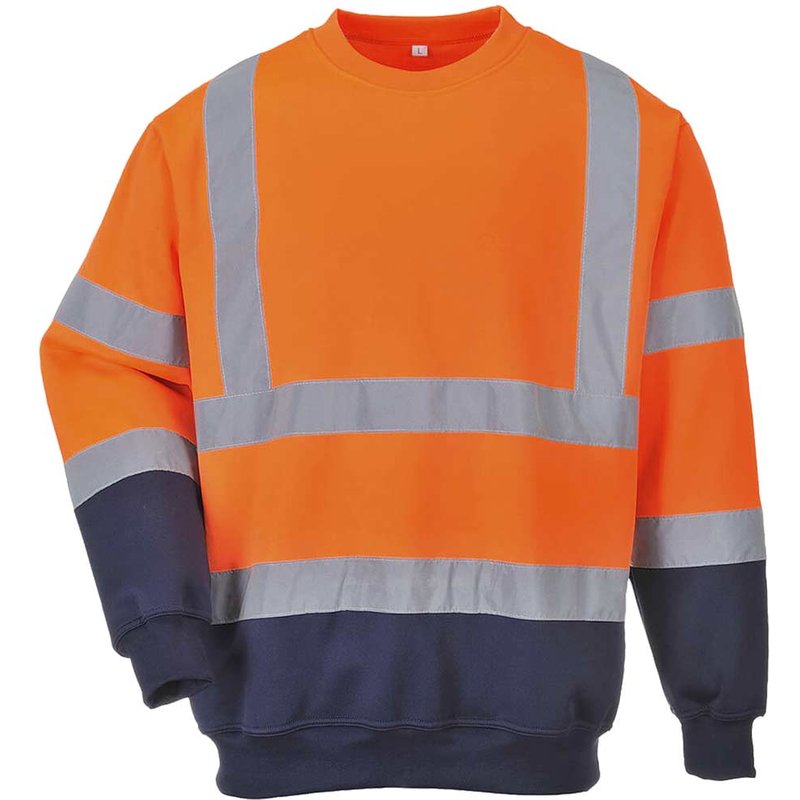 Portwest Two Tone Class 3 Hi Vis Jumper Orange / Navy 2XL