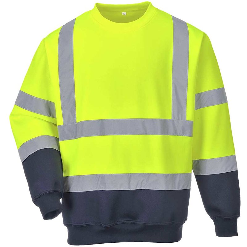 Portwest Two Tone Class 3 Hi Vis Jumper Yellow / Navy 4XL
