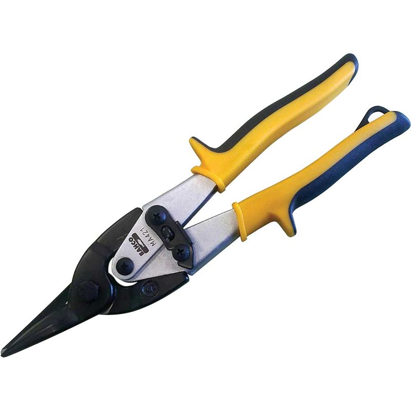 Bahco MA421 Yellow/Blue Aviation Compound Snips Straight Cut 250mm (10in) MA421