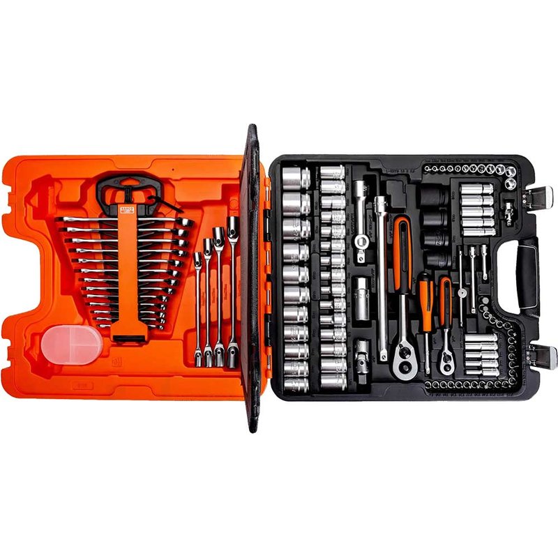 Bahco S108 1/4in & 1/2in Drive Socket & Combination Spanner Set, 108 Piece S108