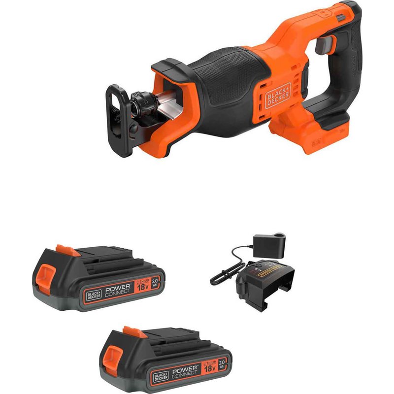Black and Decker BLCR78 18v Cordless Brushless Reciprocating Saw 1 x 2.5ah Li-ion Charger No Case