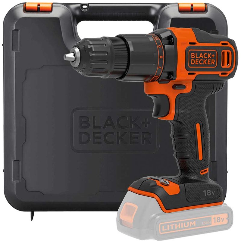 Black and Decker BCD700S 18v Cordless Combi Drill 2 x 1.5ah Li-ion Battery Charger Case
