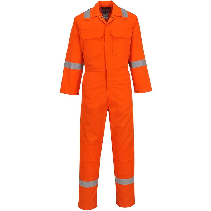BizWeld Mens Iona Flame Resistant Coverall Orange L 34"