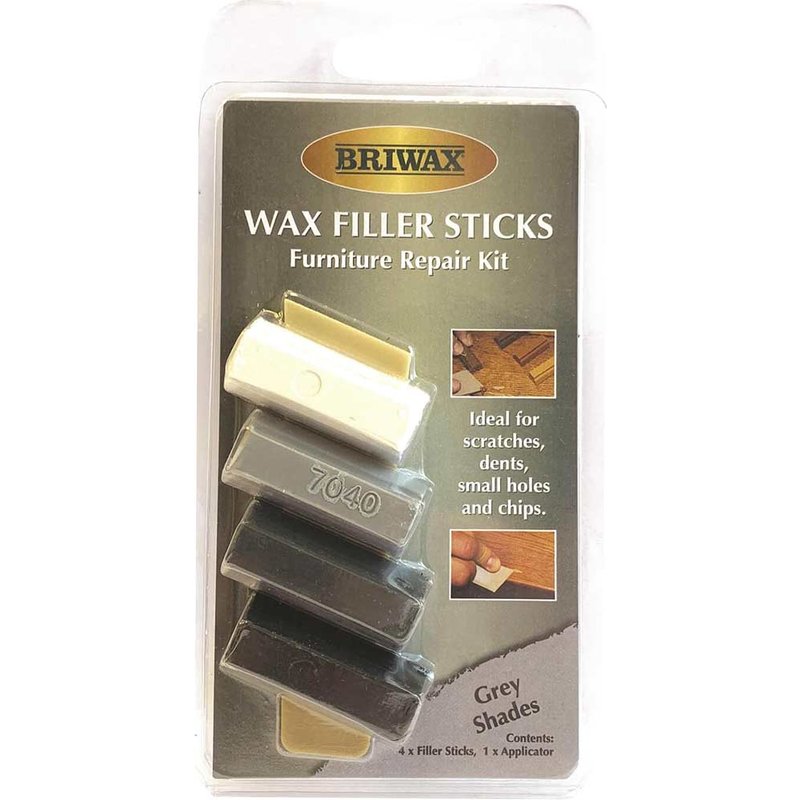 Briwax Wax Filler Sticks Grey Shades (Pack 4) BWSWSGRY