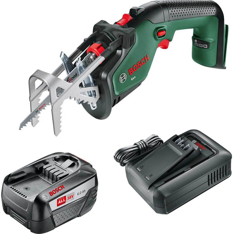 Bosch KEO 18 LI P4A 18v Cordless Reciprocating Pruning Saw 1 x 2.5ah Li-ion Battery Charger
