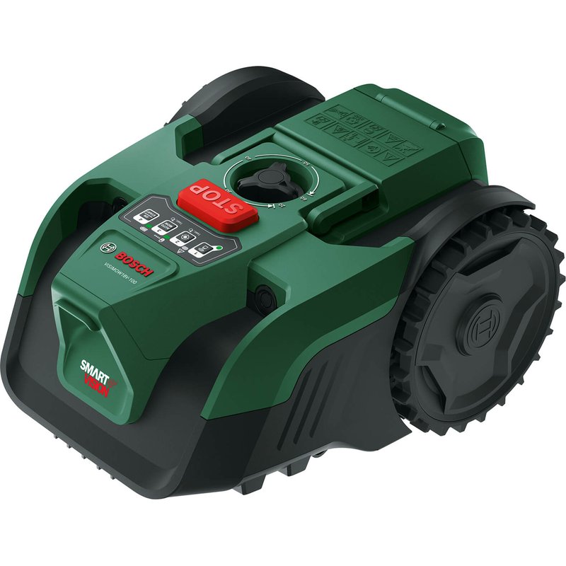 Bosch VISIMOW 18V-100 P4A 18v Cordless Camera Robotic Lawnmower 155mm 2 x 4ah Li-ion Battery Charger