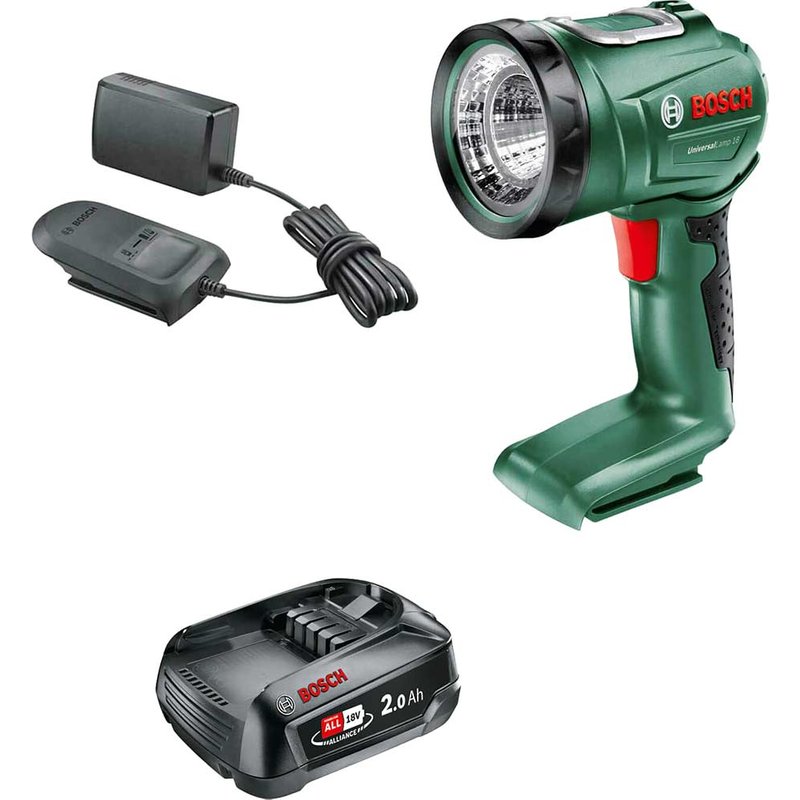 Bosch UNIVERSALLAMP P4A 18v Cordless Worklight 2 x 1.5ah Li-ion Battery Charger No Case