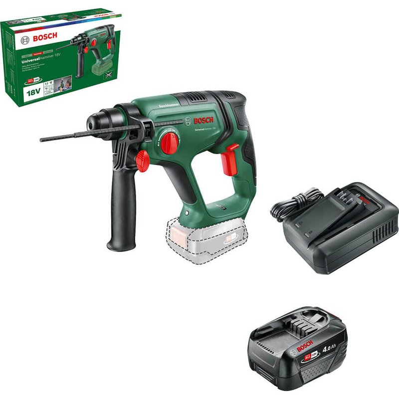Bosch UNIVERSALHAMMER P4A 18v Cordless SDS Drill No Batteries No Battery Charger Chuck Adaptor