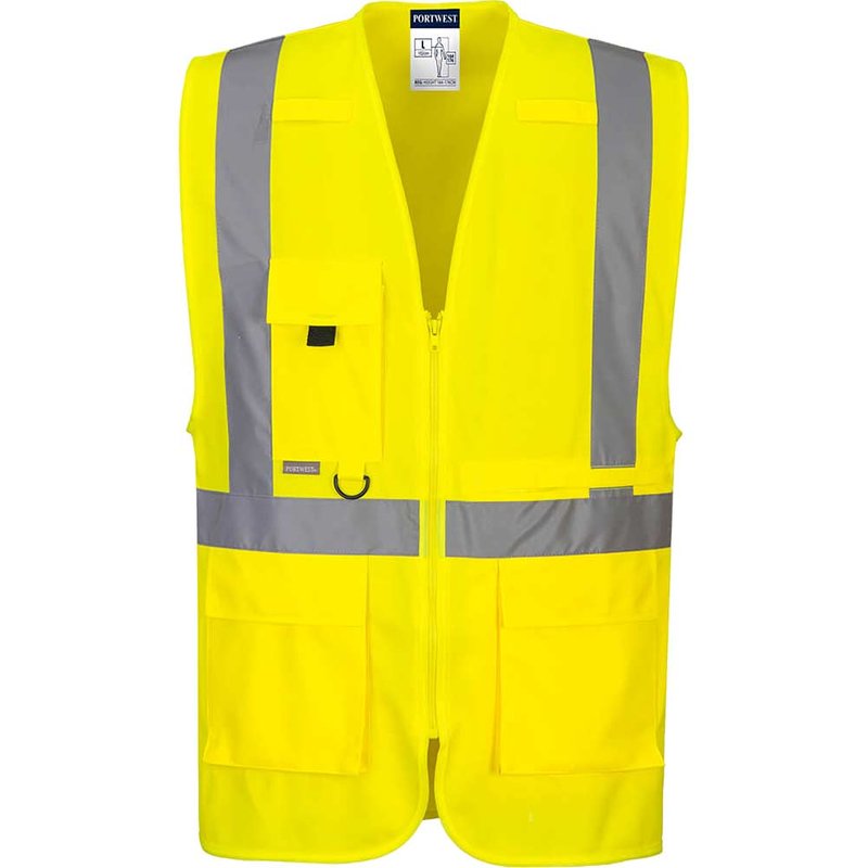 Portwest Executive Tablet Pocket Hi Vis Vest Yellow 3XL