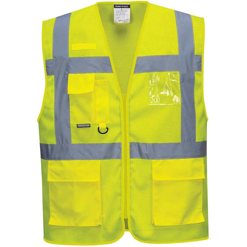 Portwest Athens Hi Vis MeshAir Executive Vest Yellow M