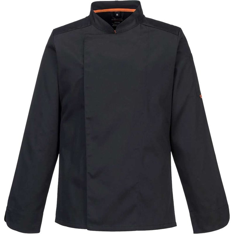 Portwest MeshAir Pro Long Sleeve Chefs Jacket Black S