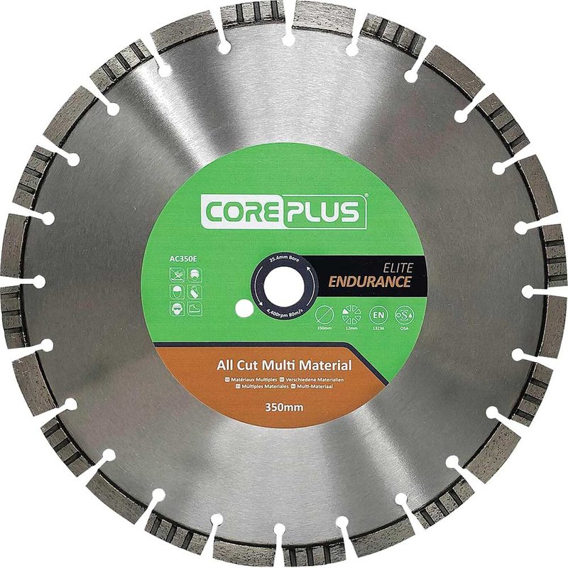 CorePlus AC350E Elite All Cut Multi-Material Diamond Blade 350mm CORDBAC350E