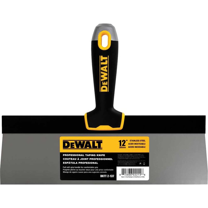 DEWALT Drywall Soft Grip Taping Knife 300mm (12in) EU2-137