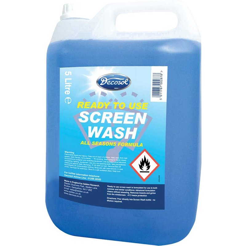 Decosol Ready Mixed Screenwash All Seasons Formula 5 litre AD6LRM