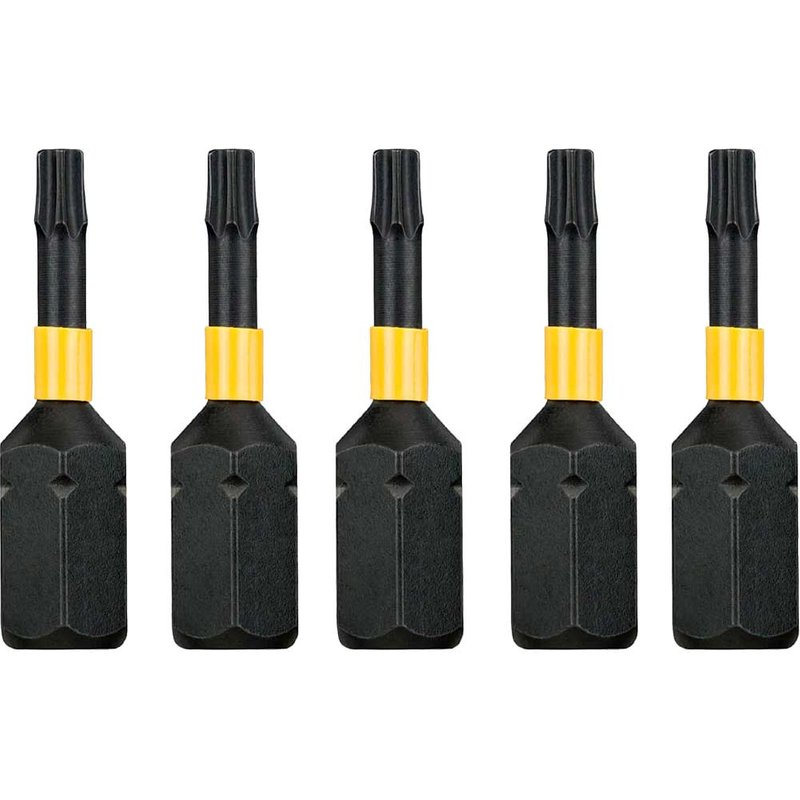 DEWALT Power Tools EXTREME FlexTORQ Bits T10 x 25mm (Pack 5) DT7379T-QZ