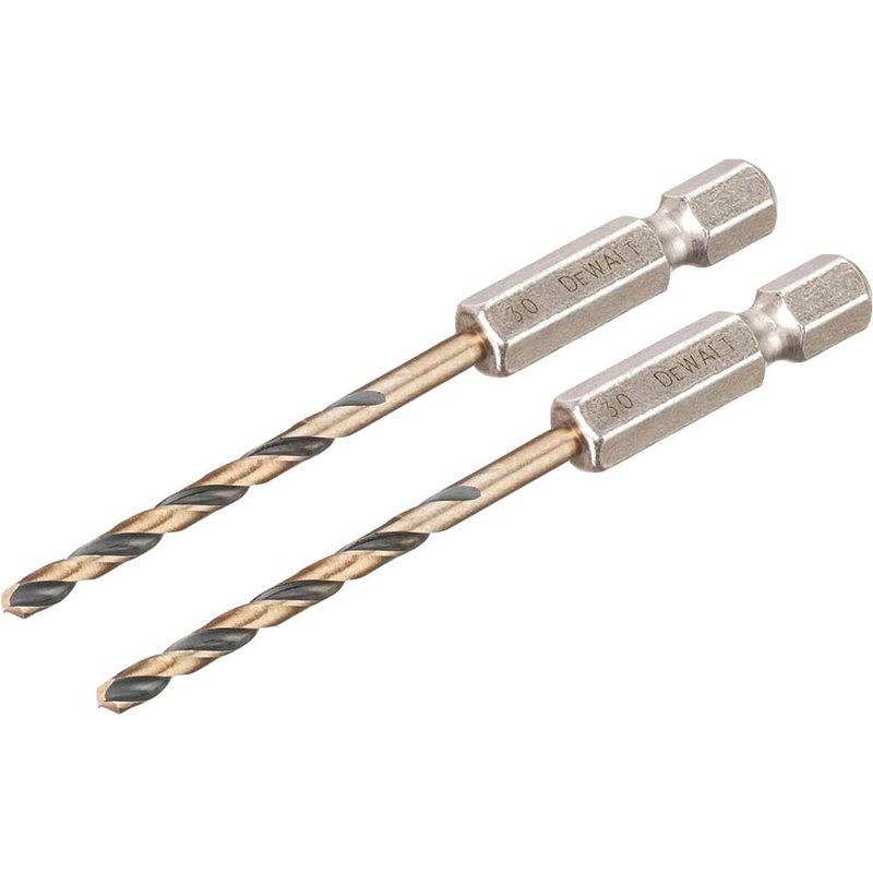 DEWALT Power Tools BLACK&GOLD Hex HSS-G Drill Bits (2) 3.0mm DT20602-QZ