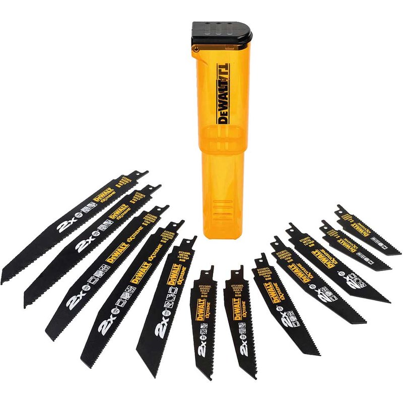 DEWALT Power Tools DT2441L 2X Life Reciprocating Saw Blade Set, 12 Piece DT2441L-QZ