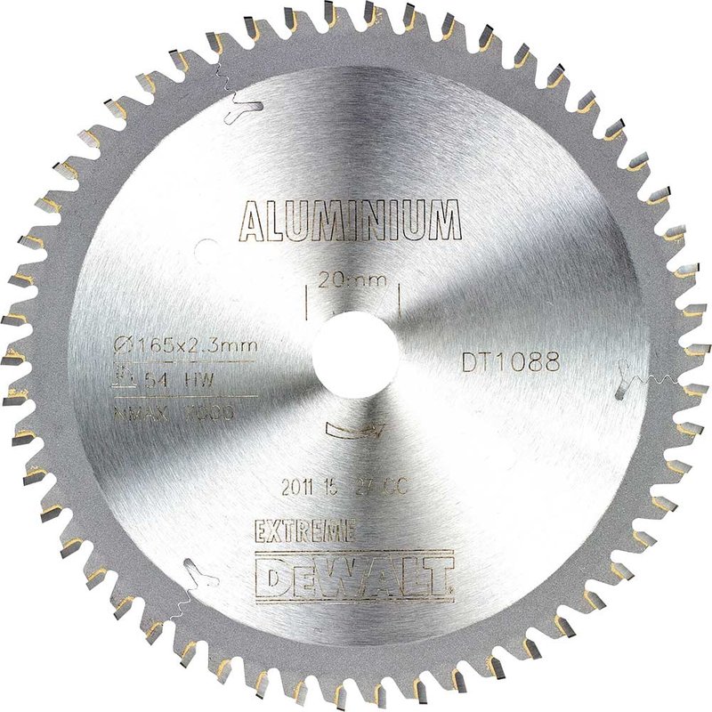 DeWalt Extreme Aluminium Saw Blades 165mm 54T 20mm