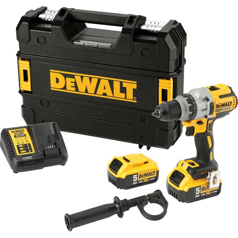 DEWALT Power Tools DCD991P2 Brushless 3 Speed Drill Driver 18V 2 x 5.0Ah Li-ion DCD991P2-GB