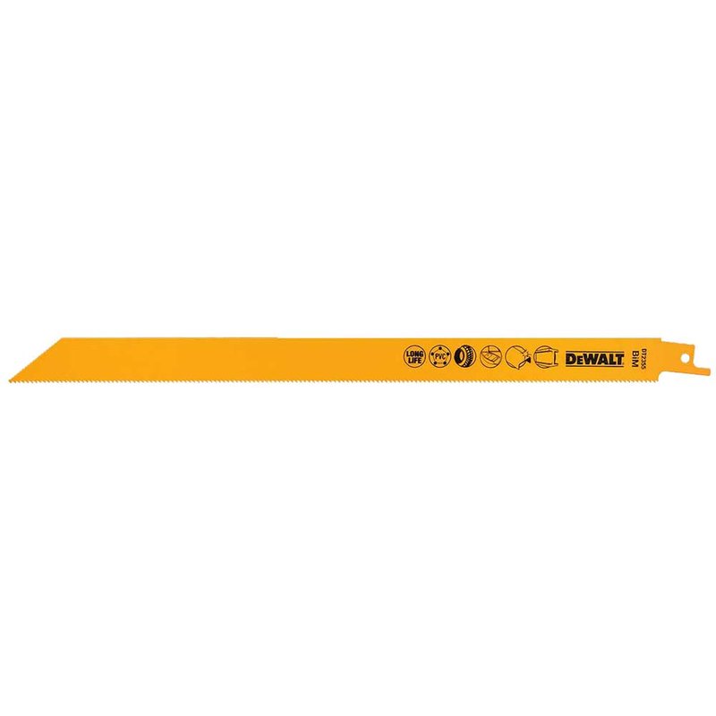 DEWALT Power Tools Bi-Metal Reciprocating Blade for Universal Use 305mm (Pack 5) DT2355-QZ