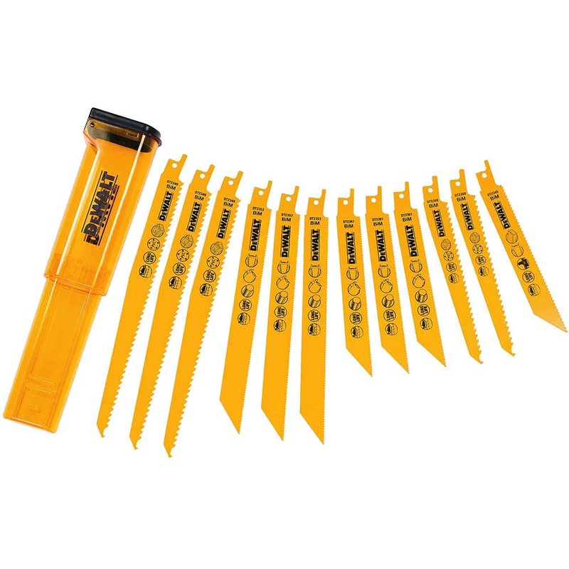 DEWALT Power Tools DT2445 Reciprocating Saw Blade Set, 12 Piece DT2445-QZ