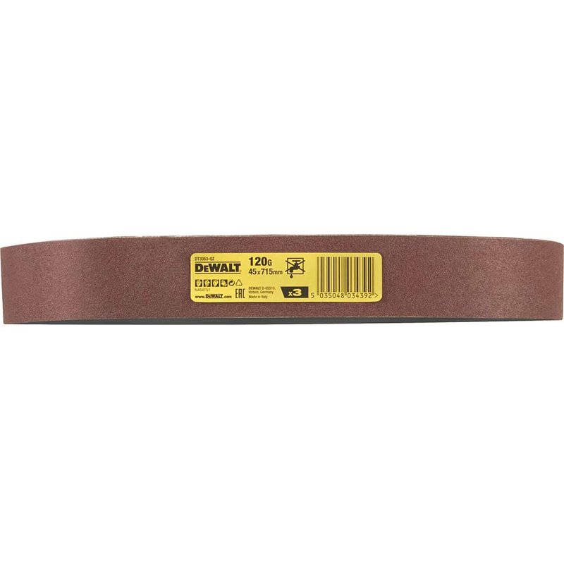 DeWalt 45 x 715mm Sanding Belts 45mm x 715mm 120g Pack of 3