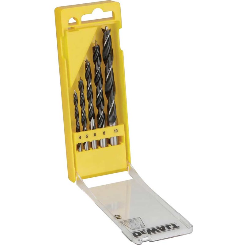 DEWALT Power Tools Brad Point Drill Bit Set, 5 Piece DT4535-QZ