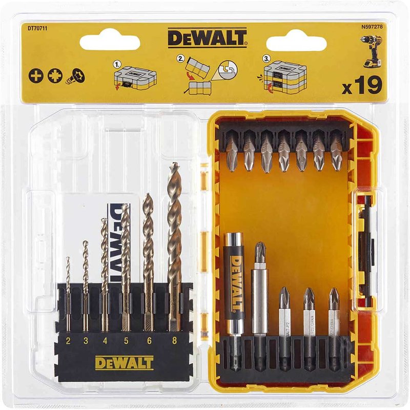 DEWALT Power Tools DT70711 Extreme 2 Metal Drill Drive Set, 19 Piece DT70711-QZ