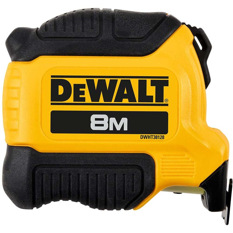 DEWALT Hand Tools Compact Series Tape Measure 8m (Width 28mm) (Metric Only) DWHT38128-0
