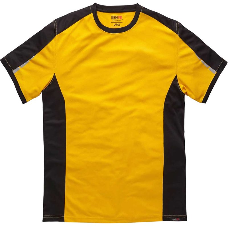 Dickies Mens Pro Performance T Shirt Yellow / Black L