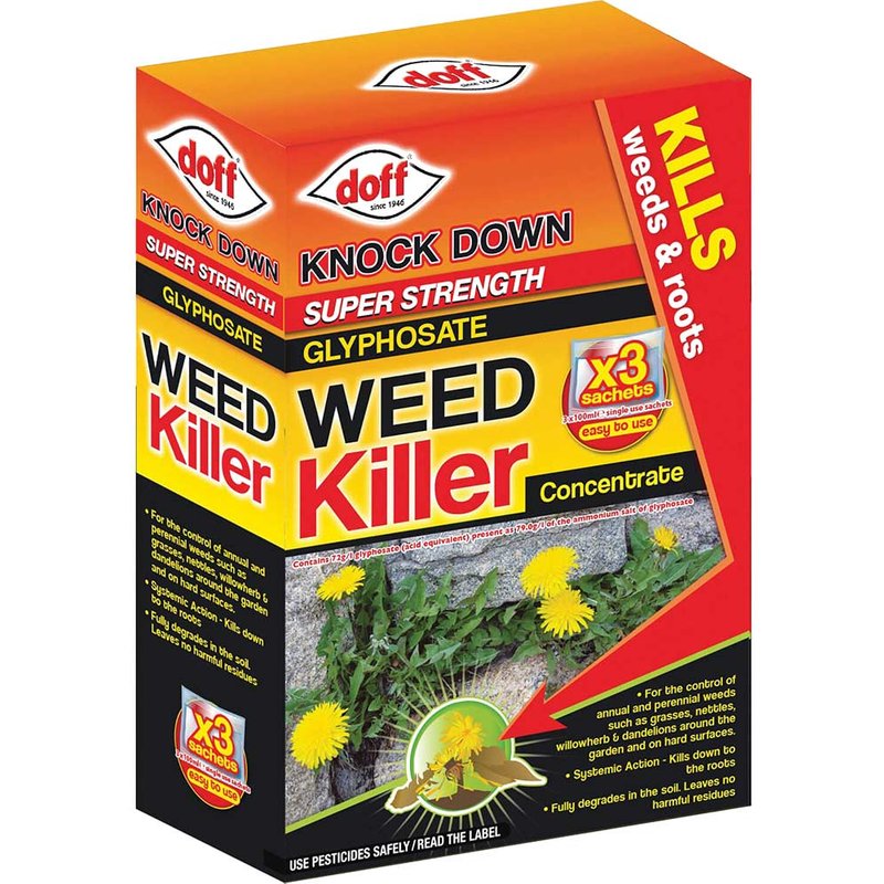 DOFF Super Advanced Concentrated Weedkiller 3 x sachets F-FW-003-DOF