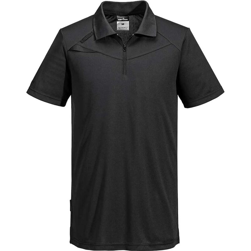 Portwest DX4 Short Sleeve Polo Shirt All Black M