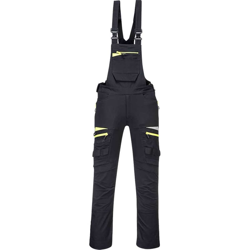 Portwest DX4 Work Bib and Brace Black S