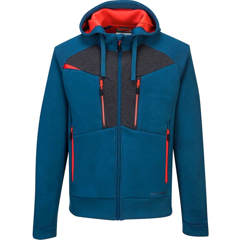 Portwest DX4 Mens Zipped Hoodie Metro Blue XL