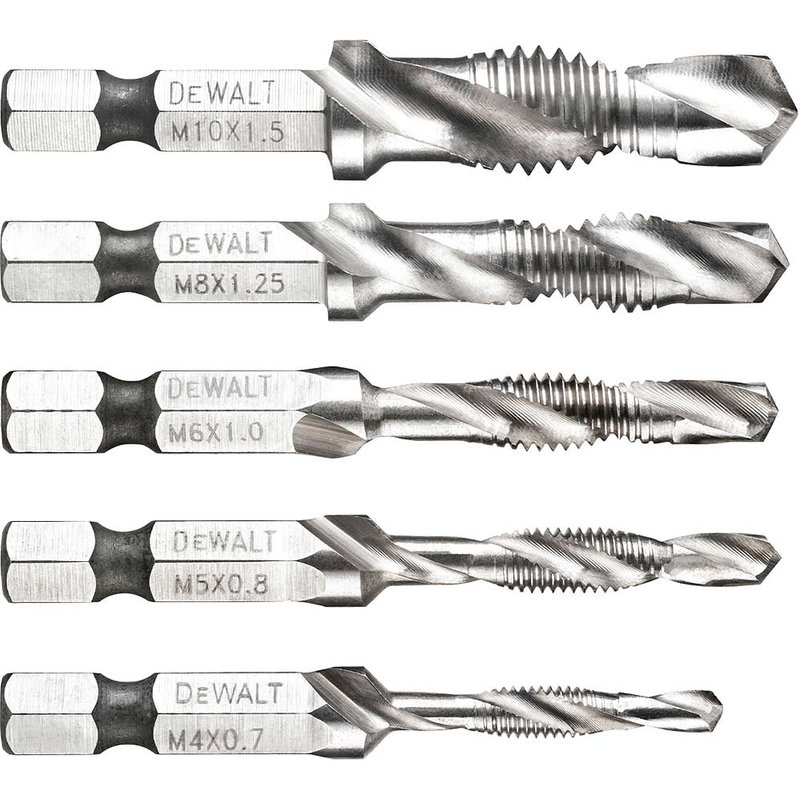 DEWALT Power Tools DT50060 Impact Ready Drill Tap Set, 5 Piece DT50060-QZ