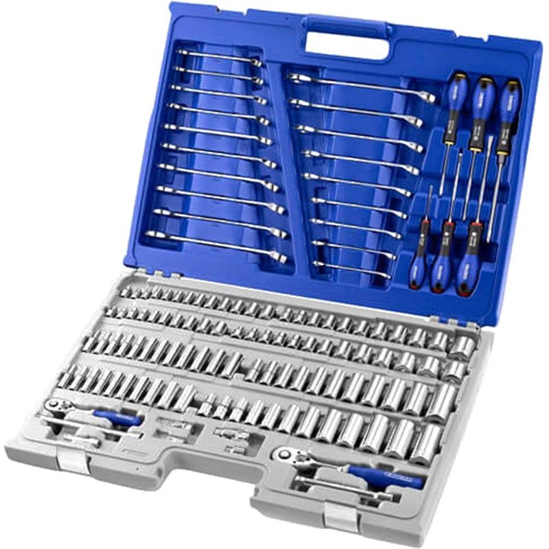 Expert by Facom 126 Piece Combination Drive Socket and Spanner Set Metric and Imperial Combination
