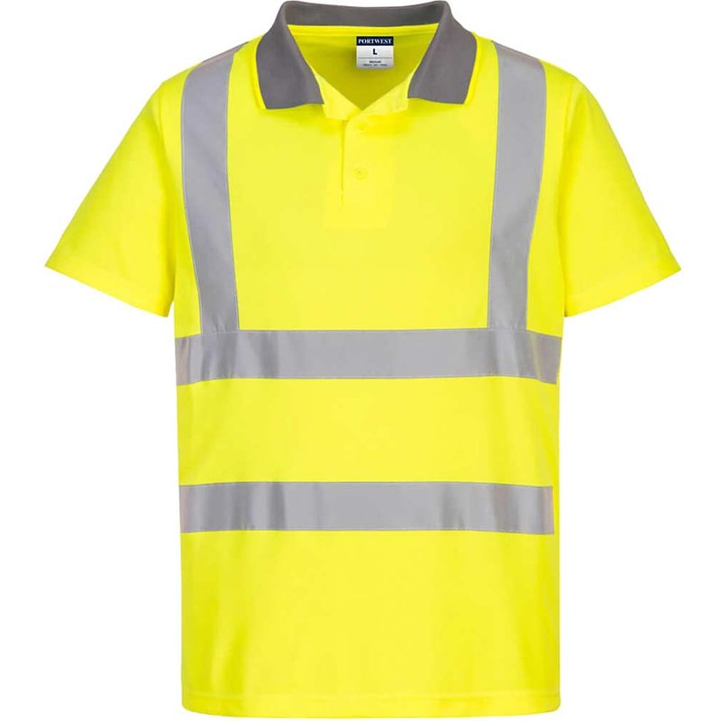 Portwest Eco Hi Vis Polo Shirts Multi Pack Yellow 2XL Pack of 6