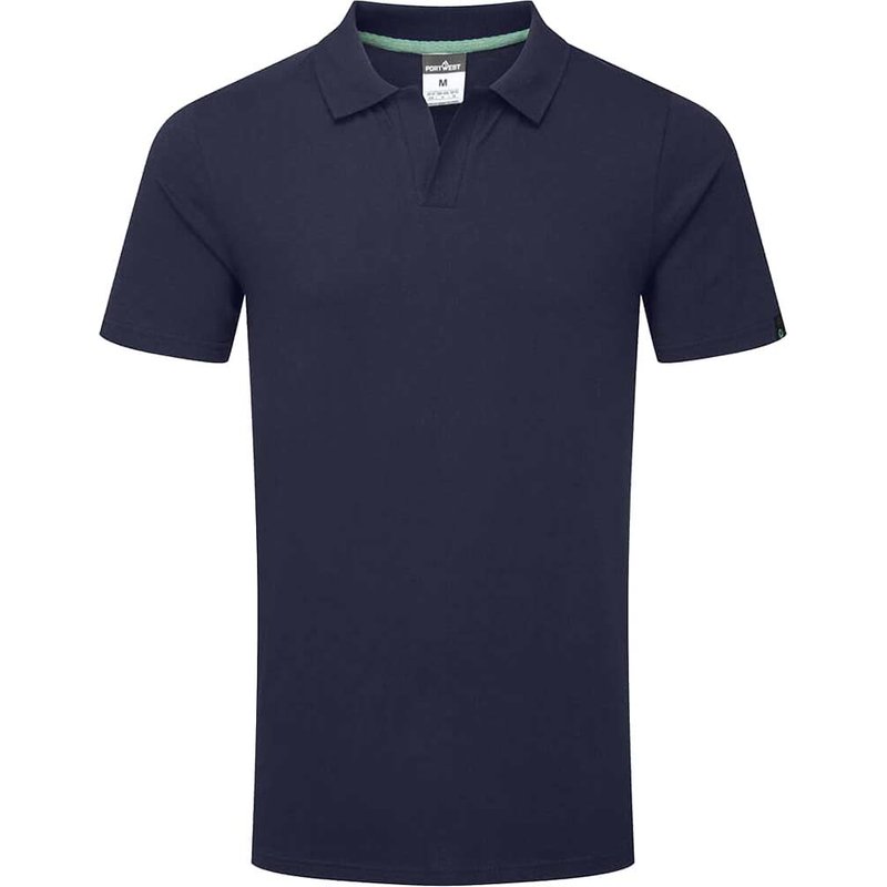 Portwest Organic Cotton Recyclable Polo Shirt Navy M