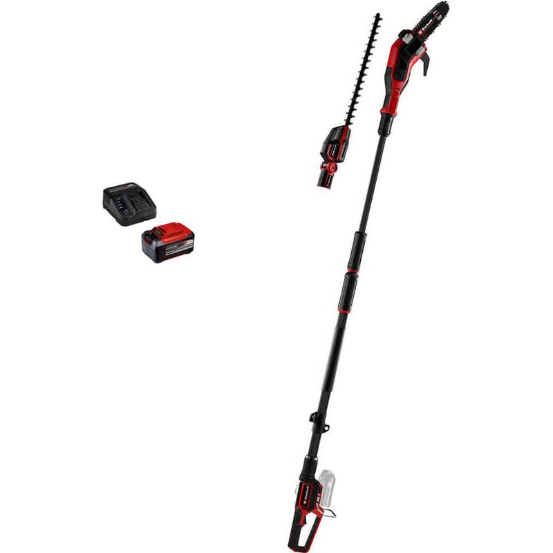 Einhell Professional GP-HC 18/5020 Li T BL 18v Cordless Brushless Hedge Trimmer and Pole Pruner 1 x 5.2ah Plus Li-ion Battery Charger